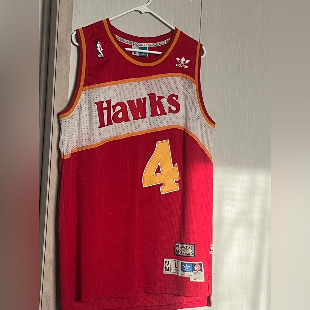 Vintage Adidas Hawks Jersey #4 Webb